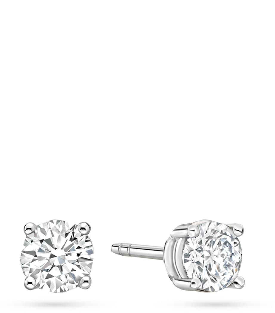 Platinum and Diamond Classic Stud Earrings PLATINUM Image 1