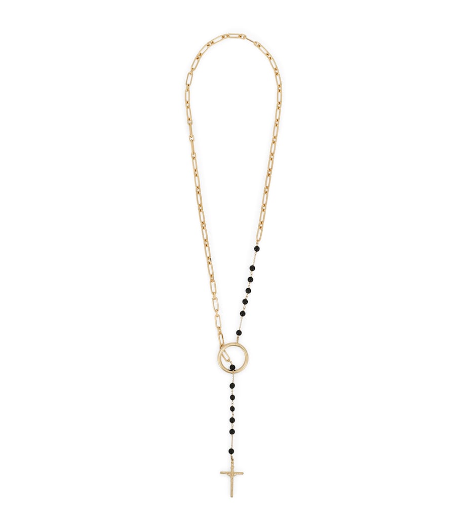 Beaded Rosary Necklace ZOO00-GOLD Image 1