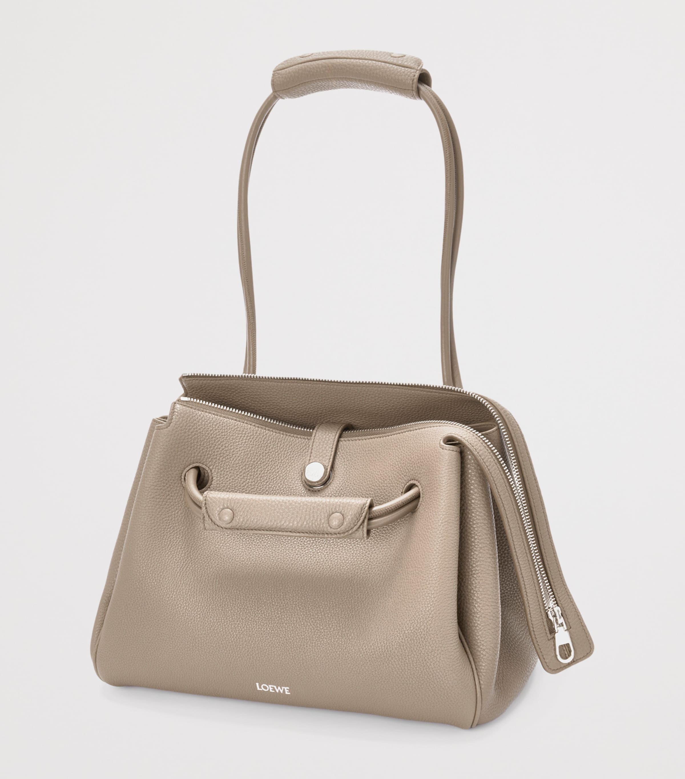 LOEWE Medium Grained Leather Madrid Shoulder Bag Clay Image 4