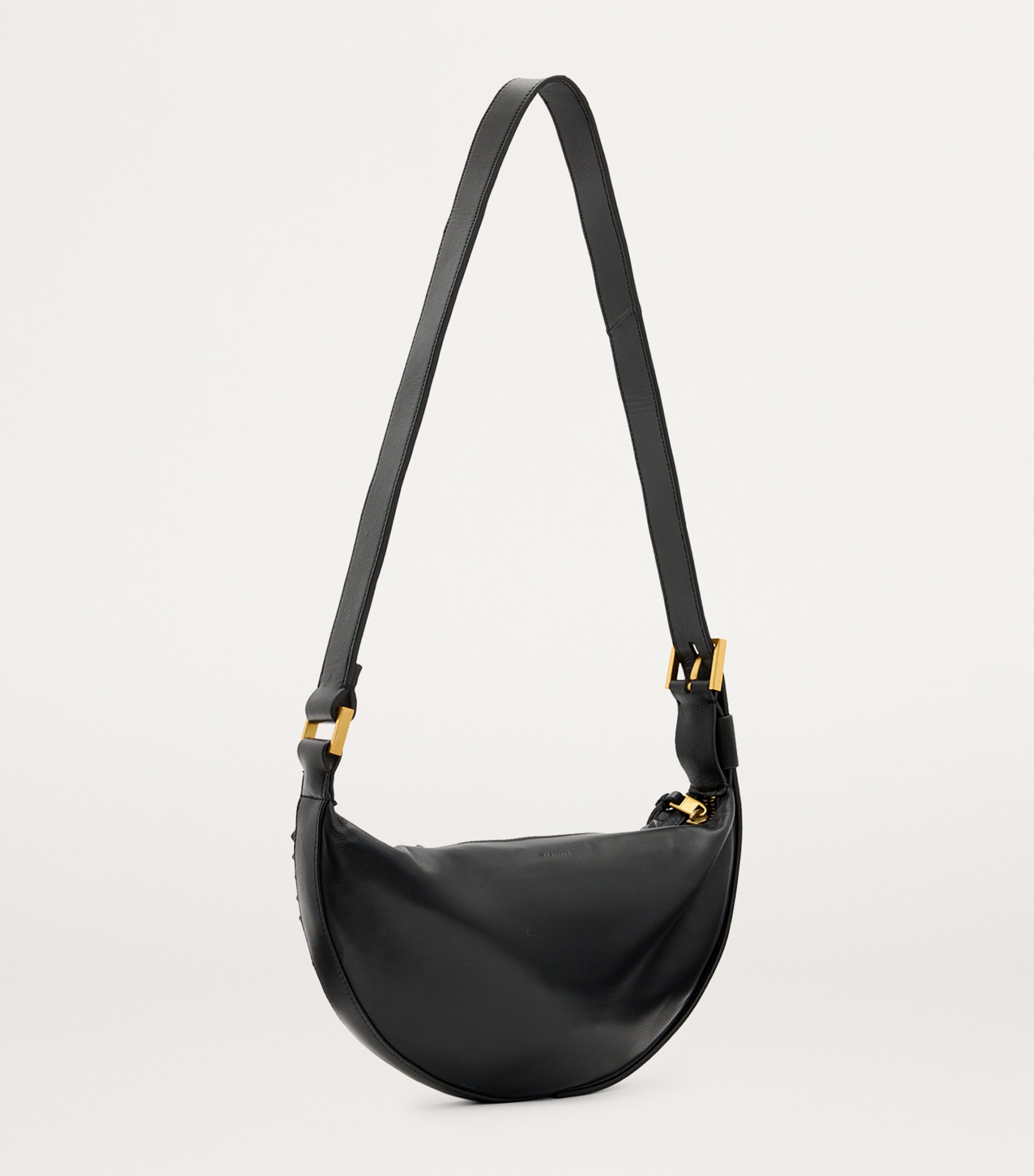AllSaints Studded Half Moon Cross-Body Bag | Harrods US
