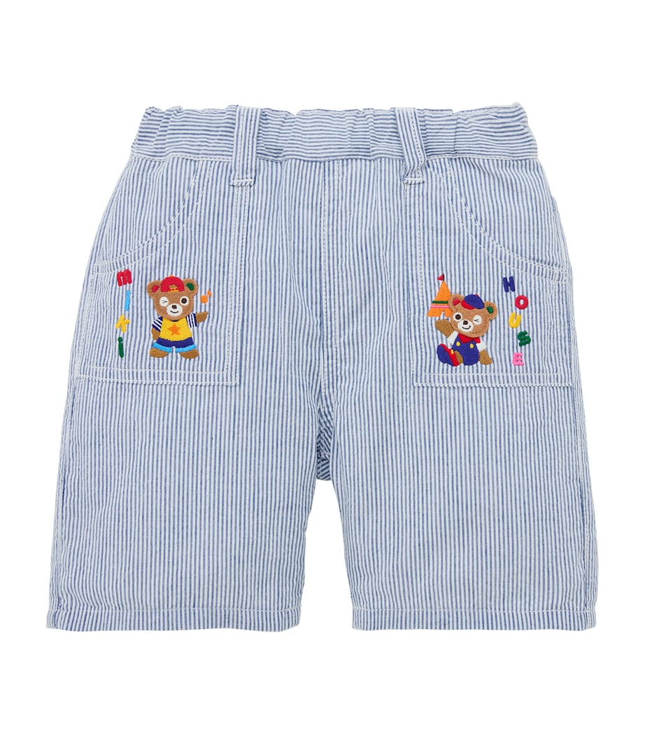 Miki House Cotton Stripe Bear Shorts (2-5 Years) Image 1