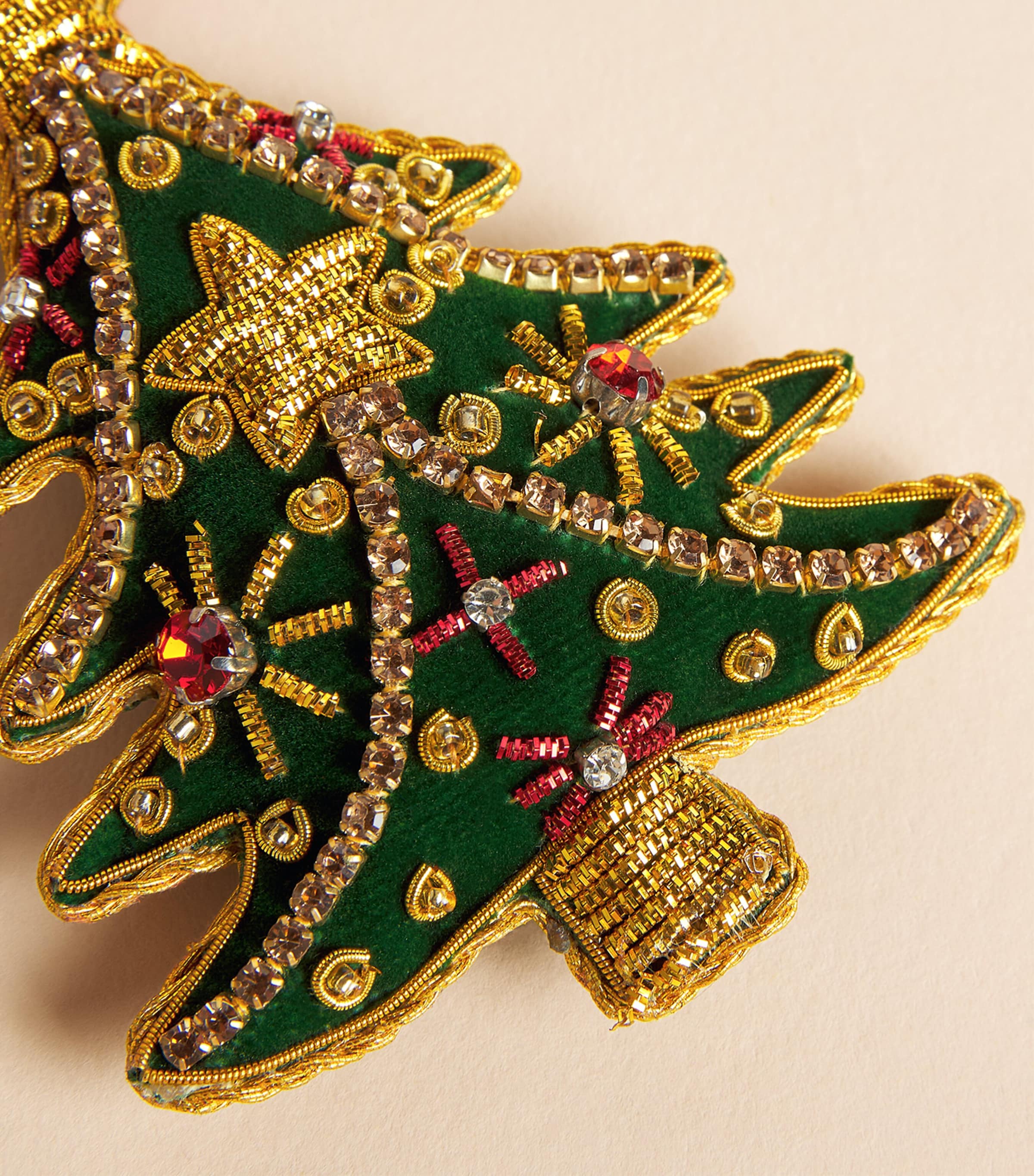 Harrods Cotton Velvet Tree Decoration Image 2