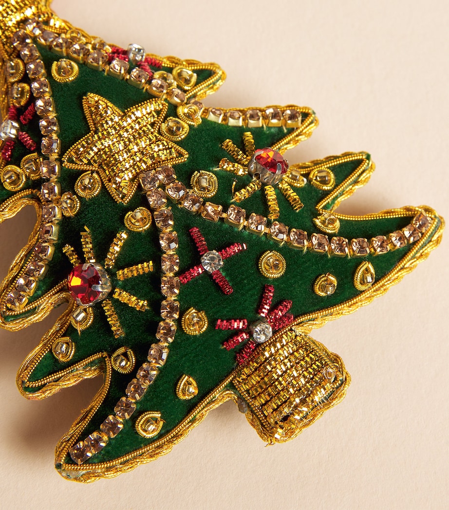 Harrods Cotton Velvet Tree Decoration Image 2