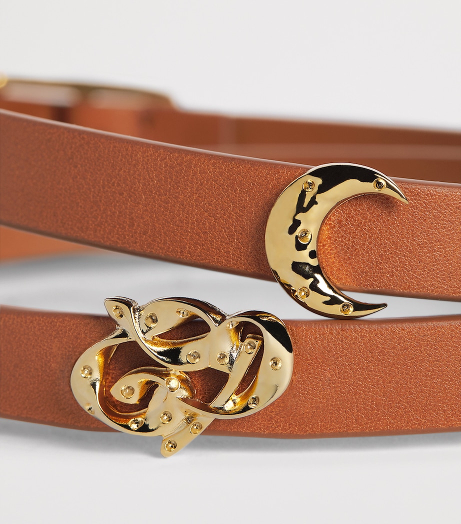 Claudie Pierlot Calfskin Belt Camel Image 5