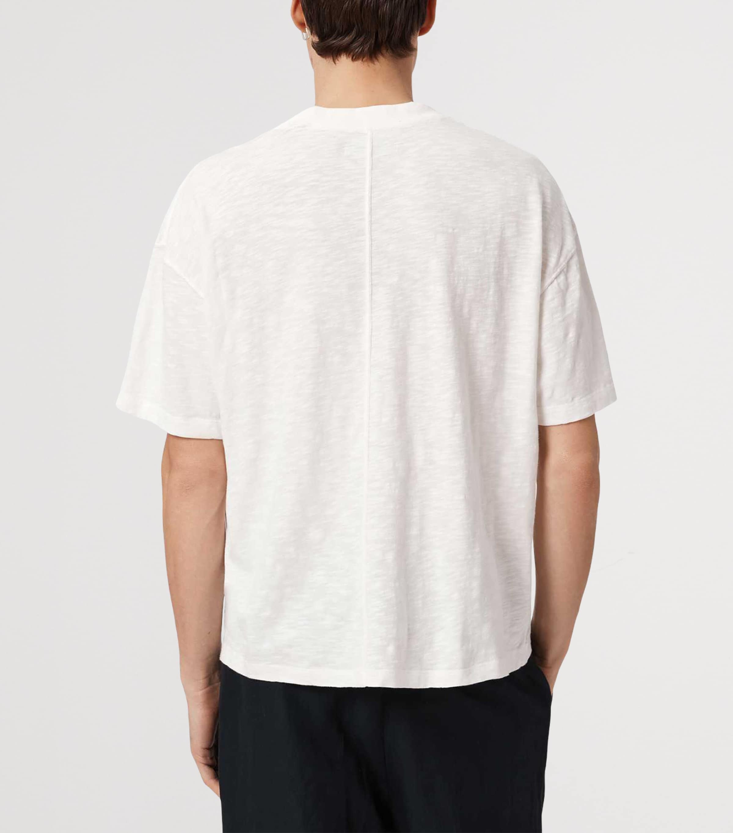 AllSaints Mens Organic Cotton Casper T-Shirt Chalk White Image 4