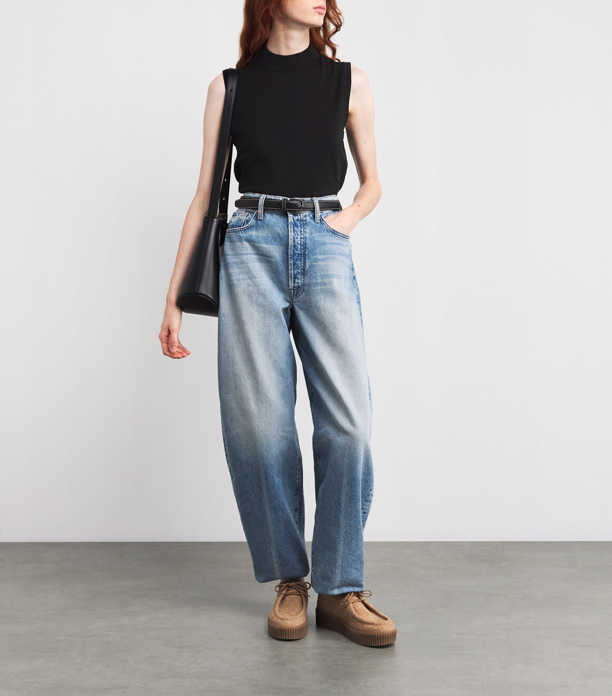 Knitted Tank Top BLACK Image 2