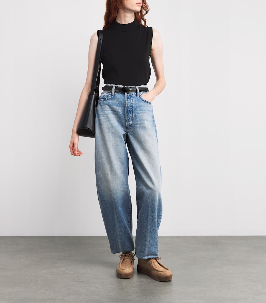 Knitted Tank Top BLACK Image 2