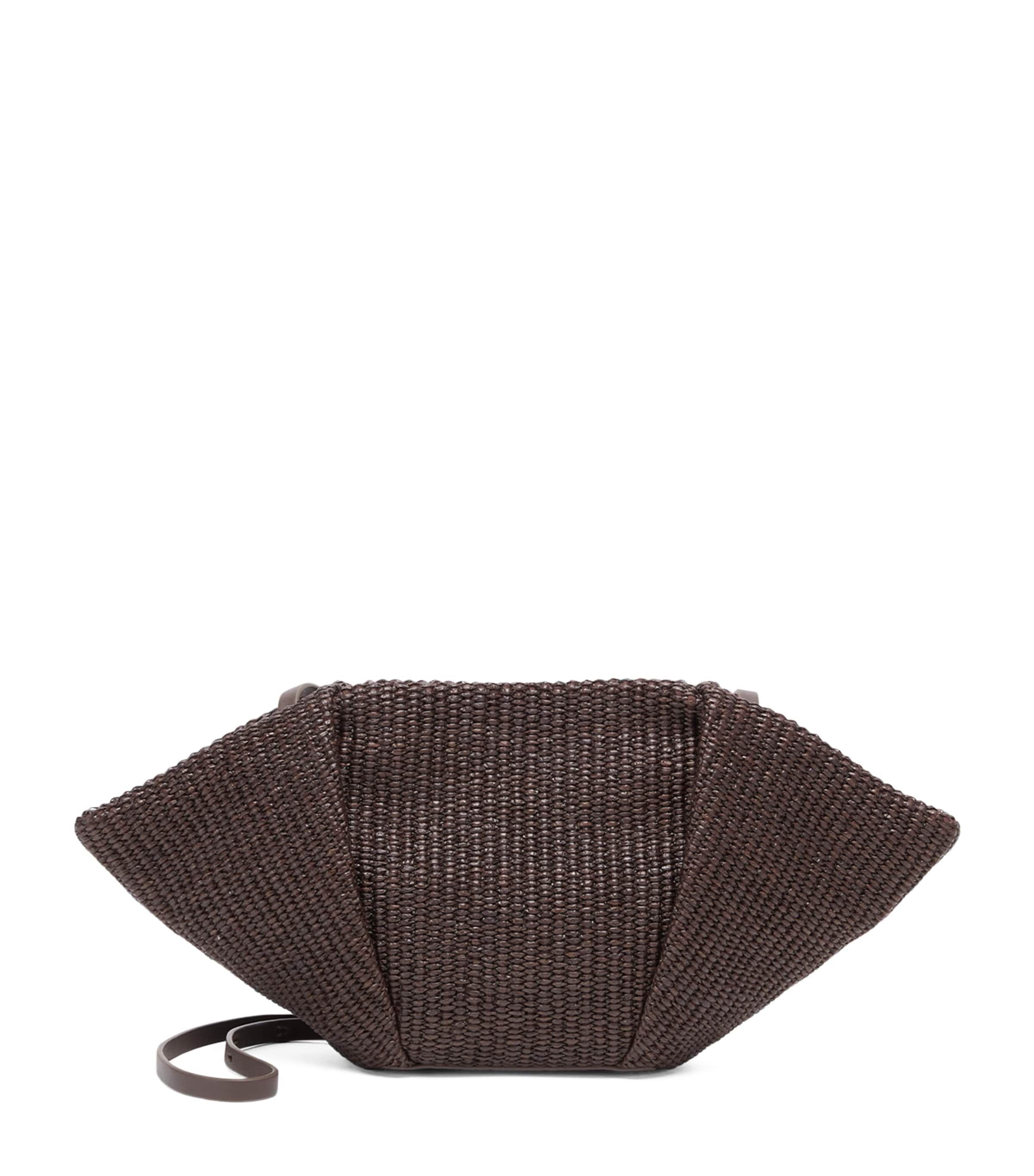 Brunello Cucinelli Cotton-raffia Marina Clutch Bag In Brown
