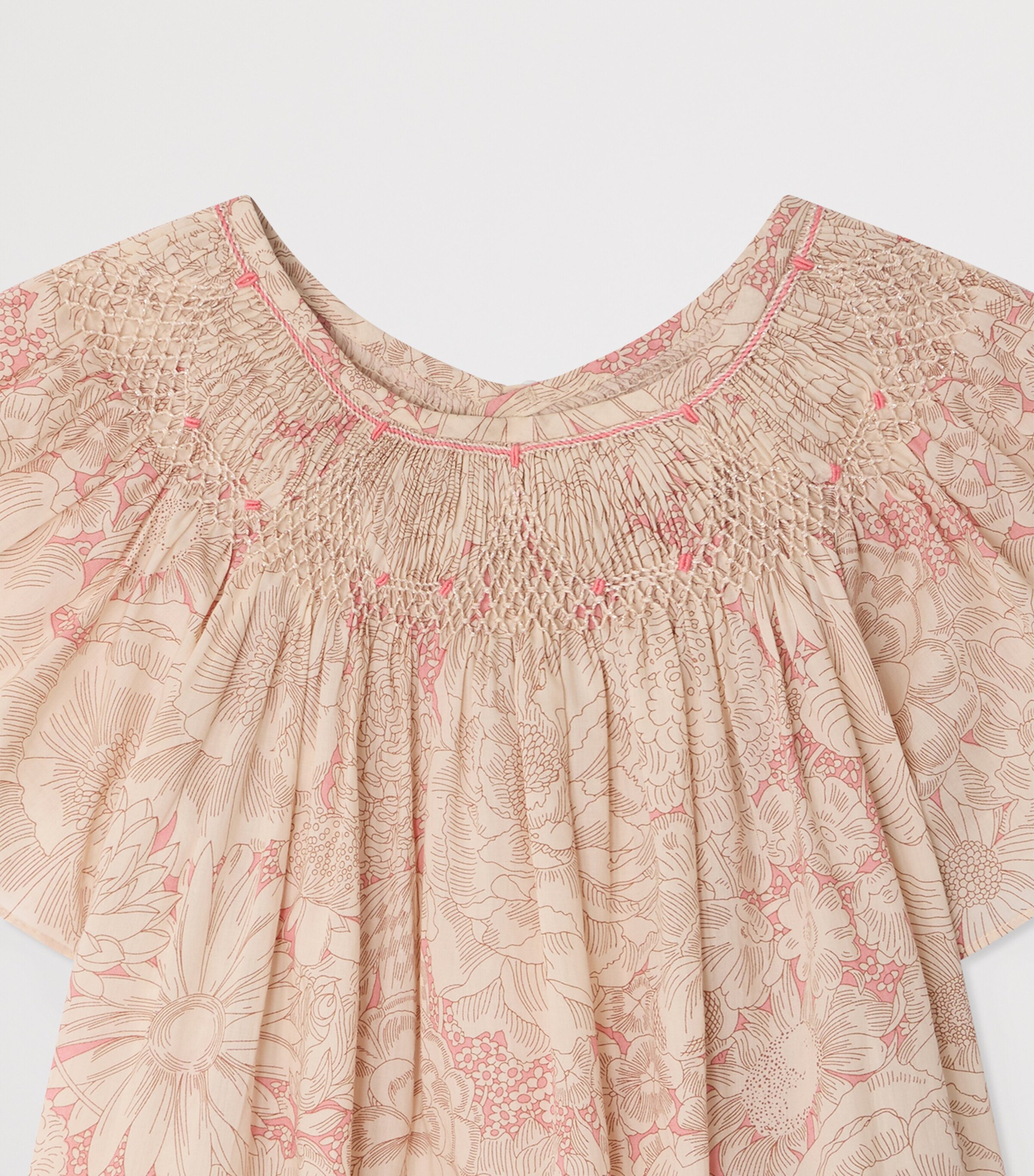 Bonpoint Cotton Floral Arlene Dress (10-14 Years) Fl Rose Moyen Image 3