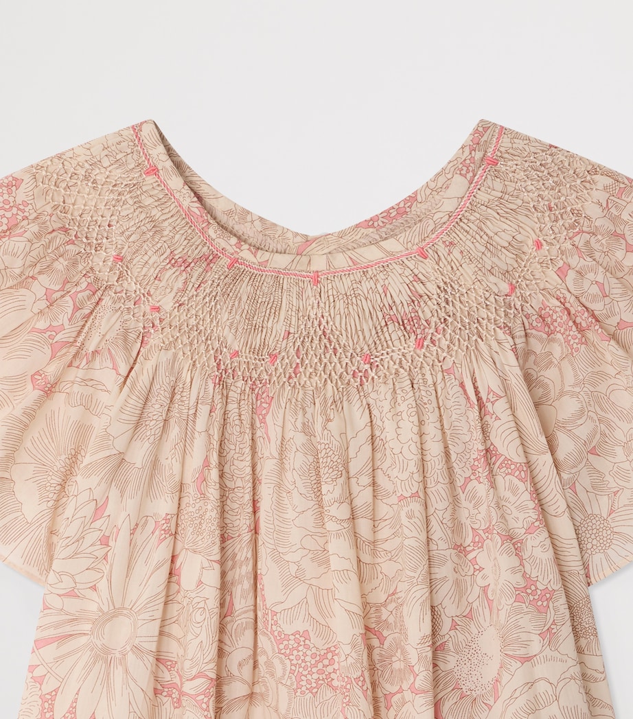 Bonpoint Cotton Floral Arlene Dress (10-14 Years) Fl Rose Moyen Image 3
