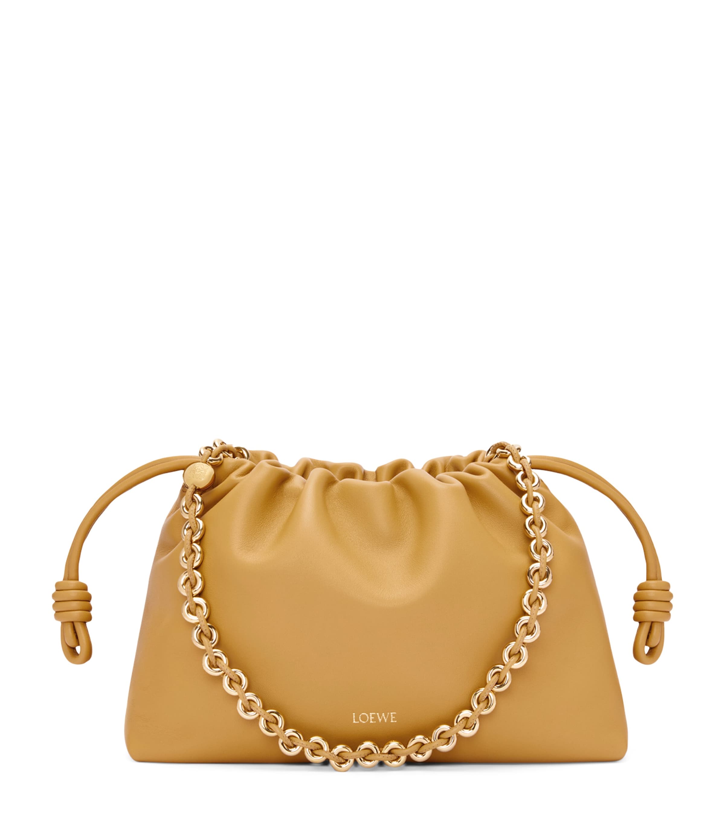 Loewe Leather Flamenco Purse In Beige