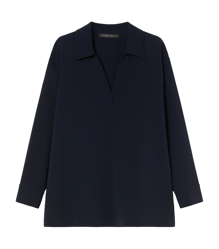 V-Neck Zama Blouse MIDNIGHTBLUE Image 1