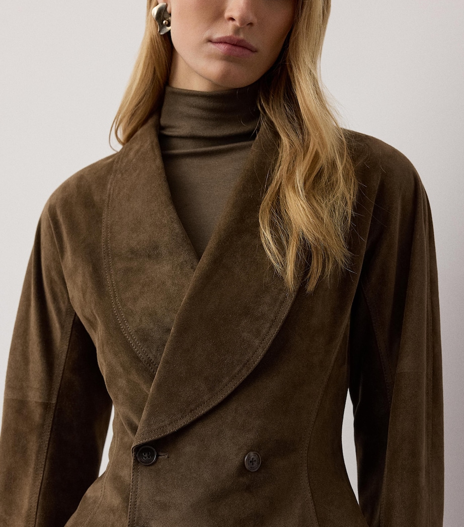 Ralph Lauren Collection Womens Suede Trudie Jacket Portobello Image 6