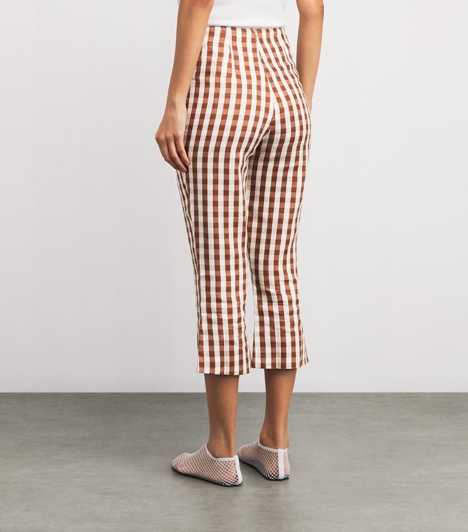 Linen Gingham Valeria Capri Trousers GINGHAM CEDAR Image 4