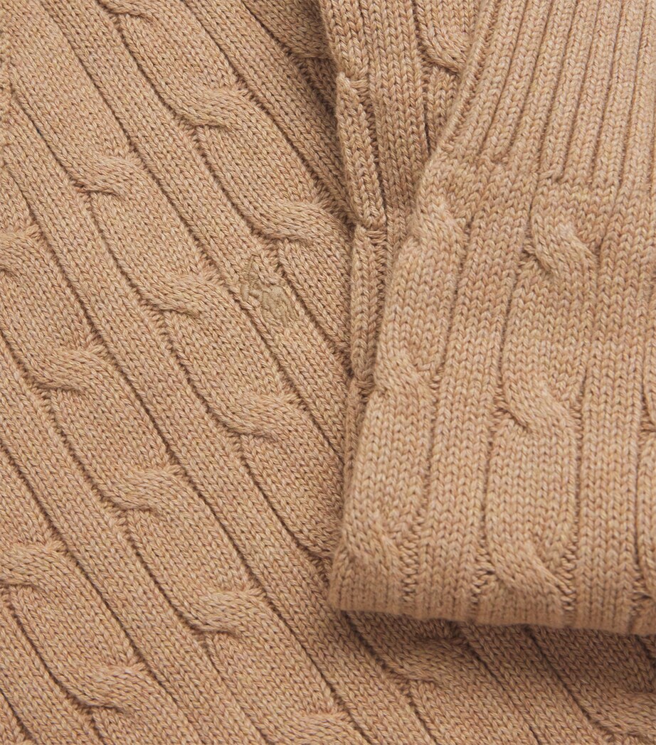 Ralph Lauren Kids Cotton Cable-Knit Sweater (2-7 Years) Camel Image 3