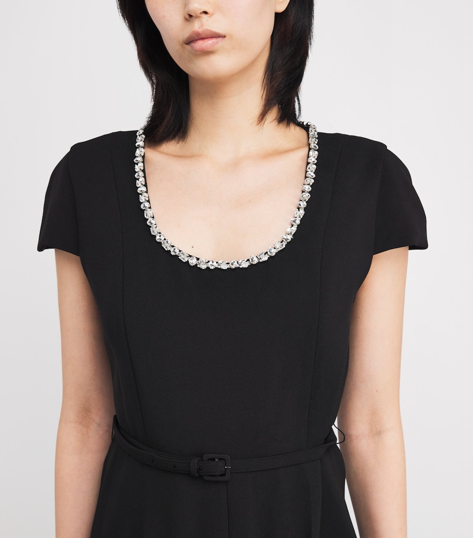 Embellished-Neck Jumpsuit BLACK Image 6