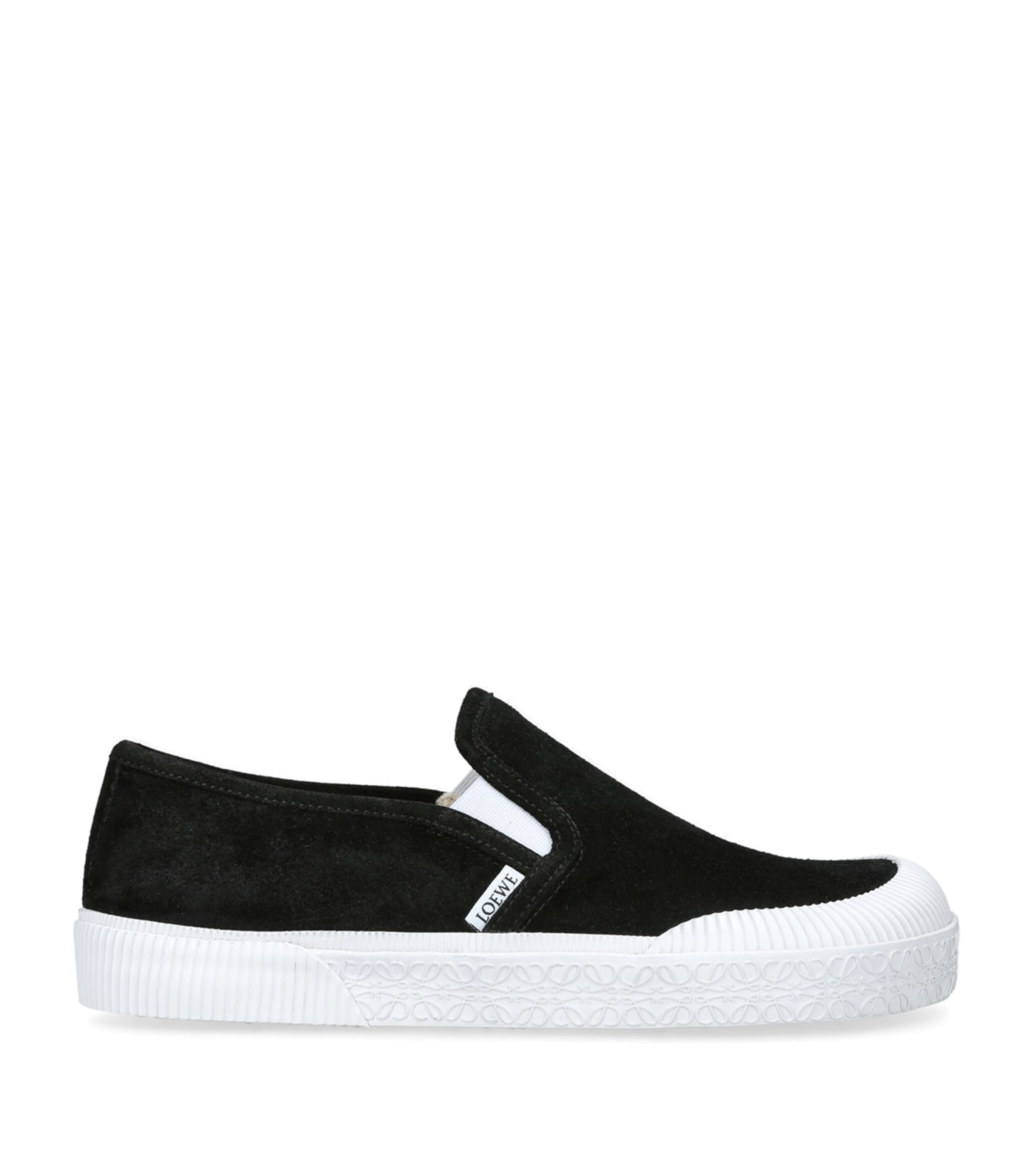 Shop Loewe X Paula's Ibiza Terra Vulca Slip-on Sneakers In Black