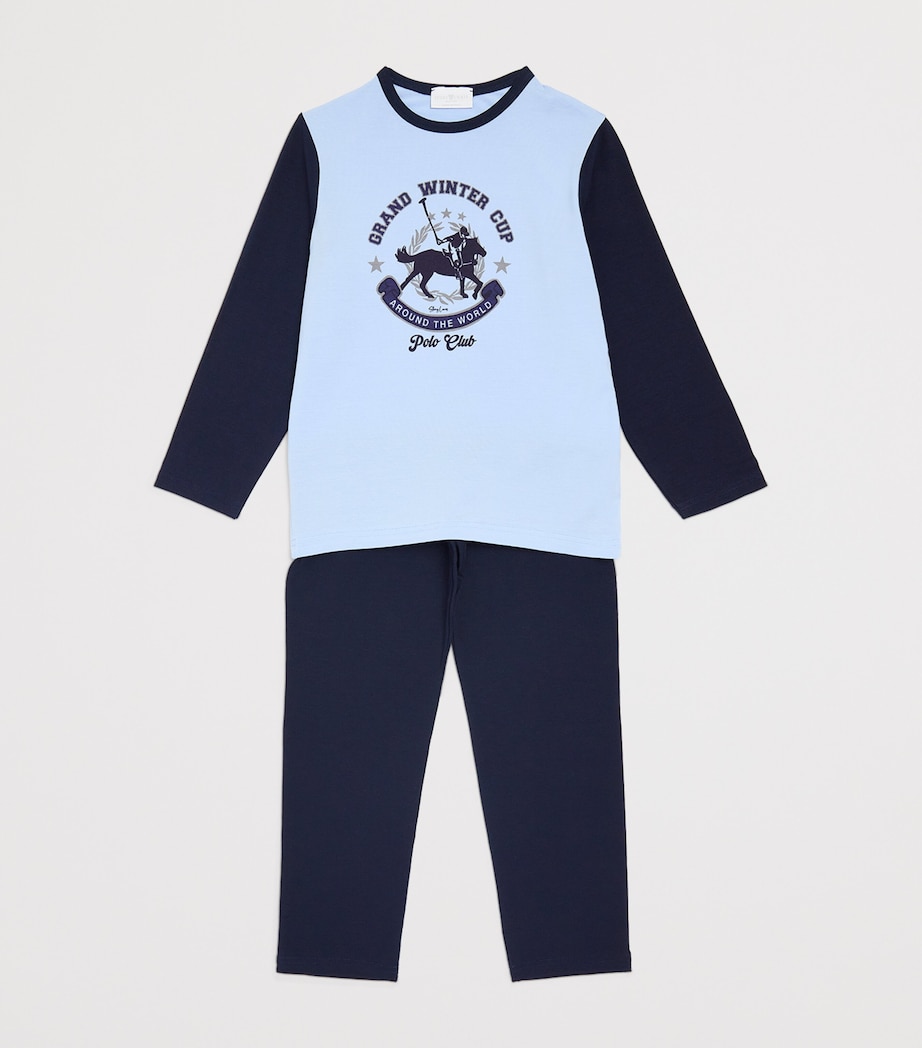 Polo Print Pyjamas (3-14 Years) U3 AZZURRO Image 3