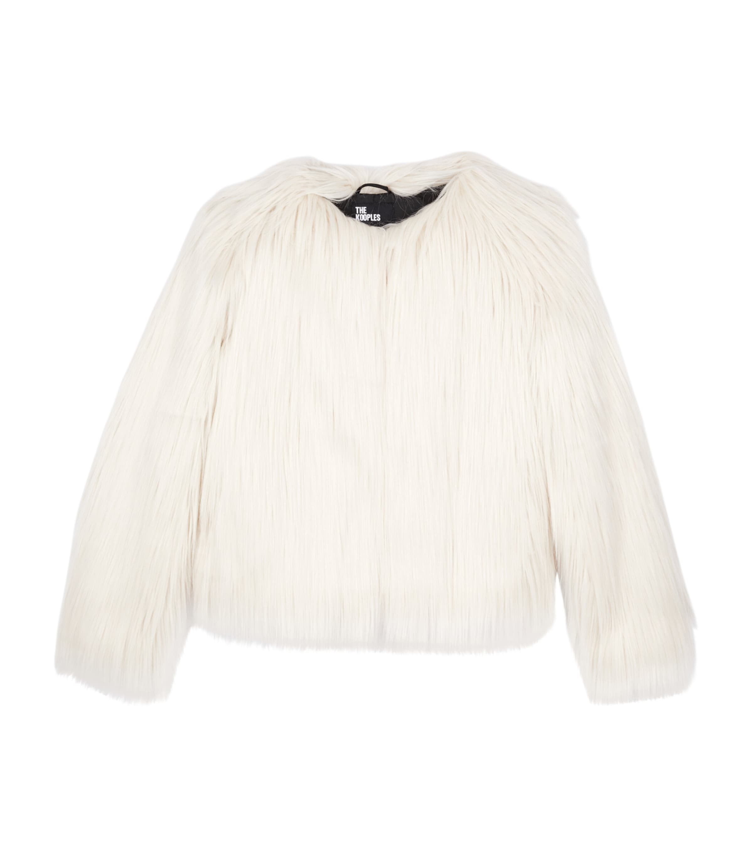 The Kooples Faux Fur Shag Jacket In Ivory