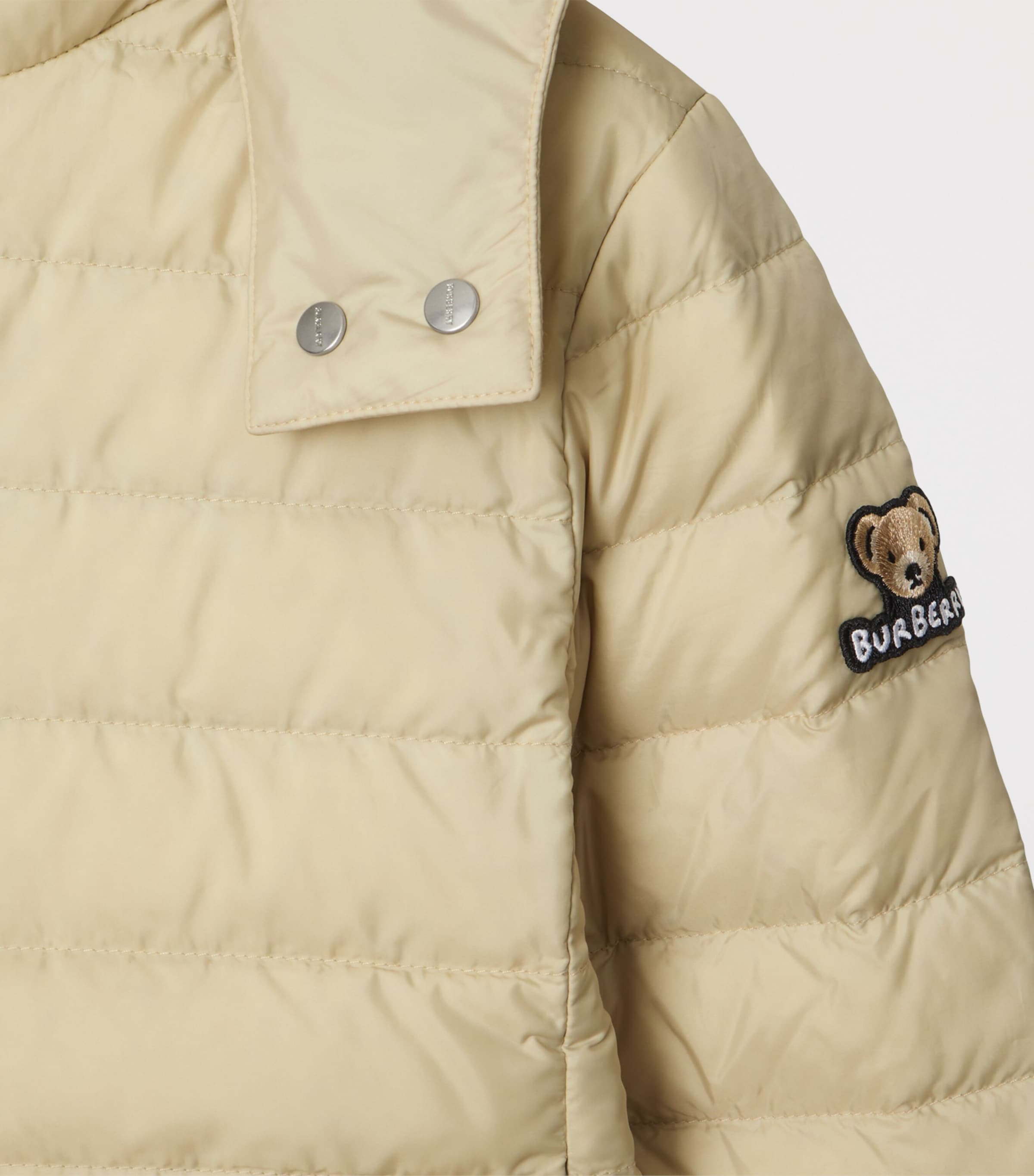 Down Hooded Puffer Jacket (3-12 Years) PALE STONE Image 3