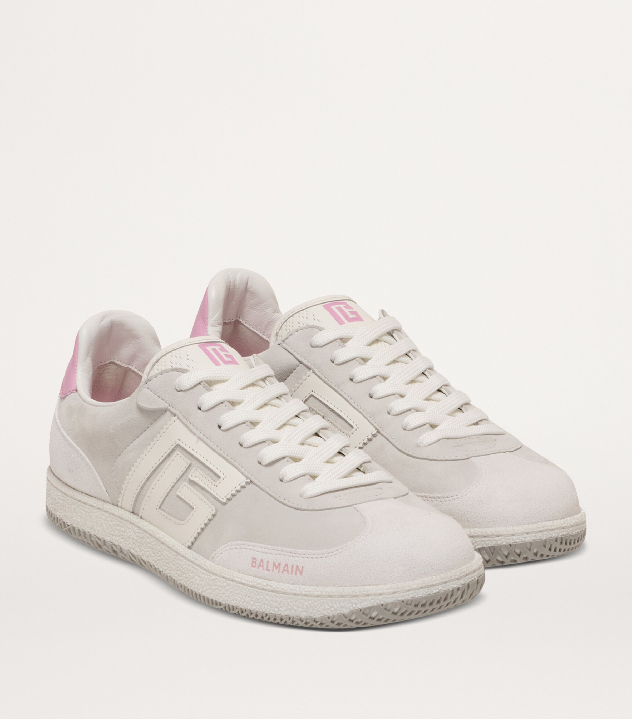 Leather Logo Swan Sneakers OBR ROSE/BLANC Image 4
