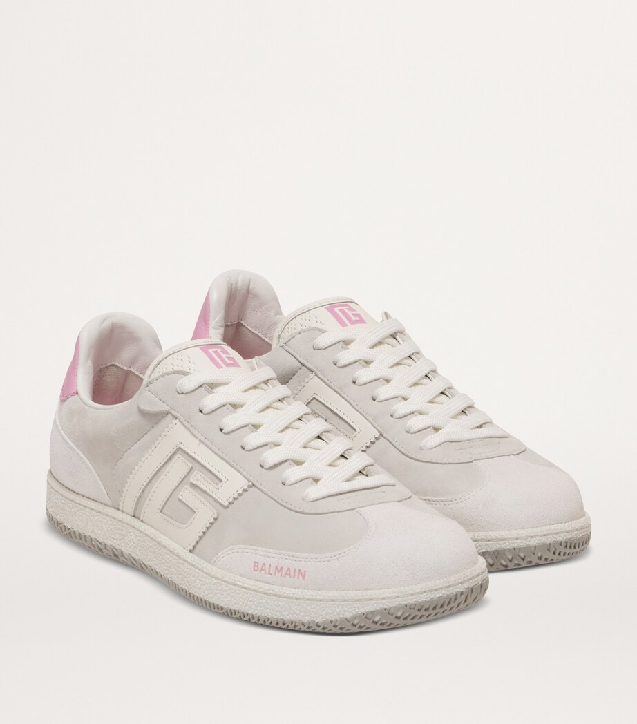 Leather Logo Swan Sneakers OBR ROSE/BLANC Image 4