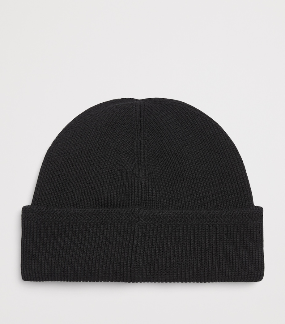 Stone Island Organic Cotton Logo Beanie Image 3