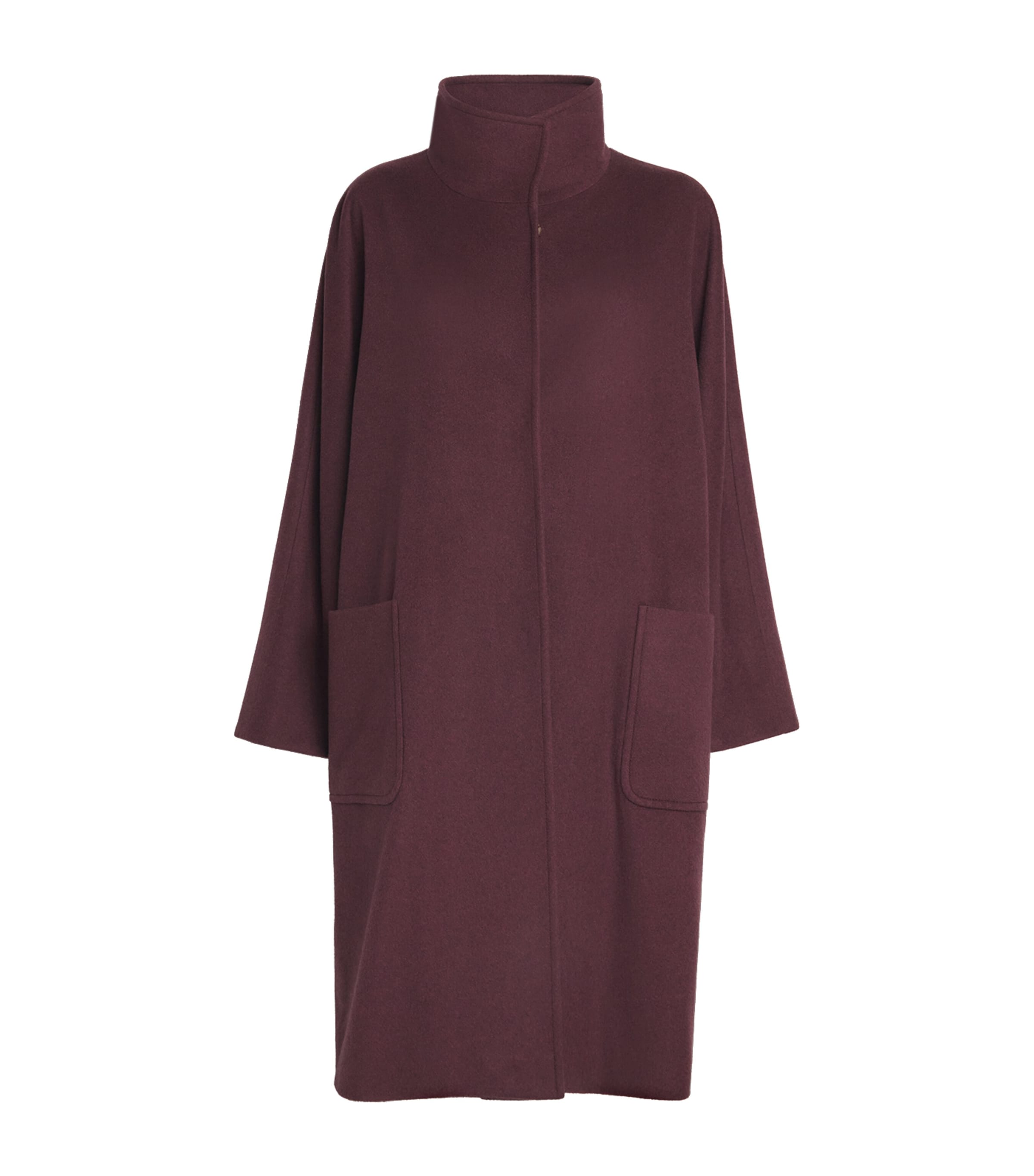 Colombo Cashmere Stand-collar Coat In Purple