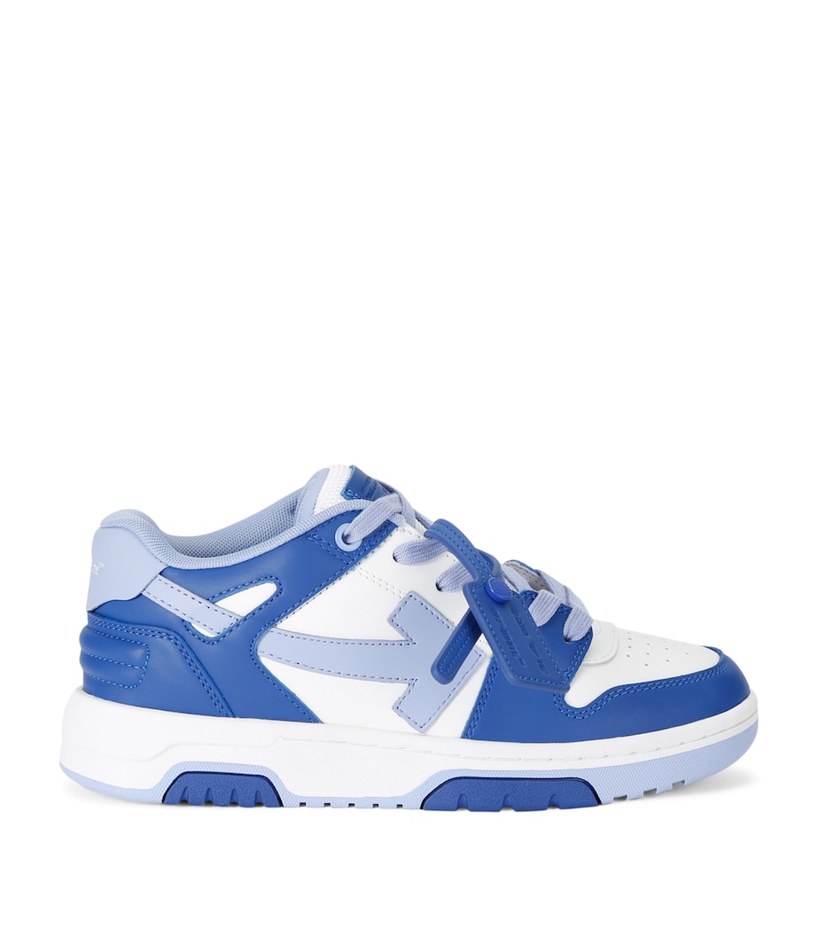 Off-White Kids Leather OOO Sneakers Blue Image 1