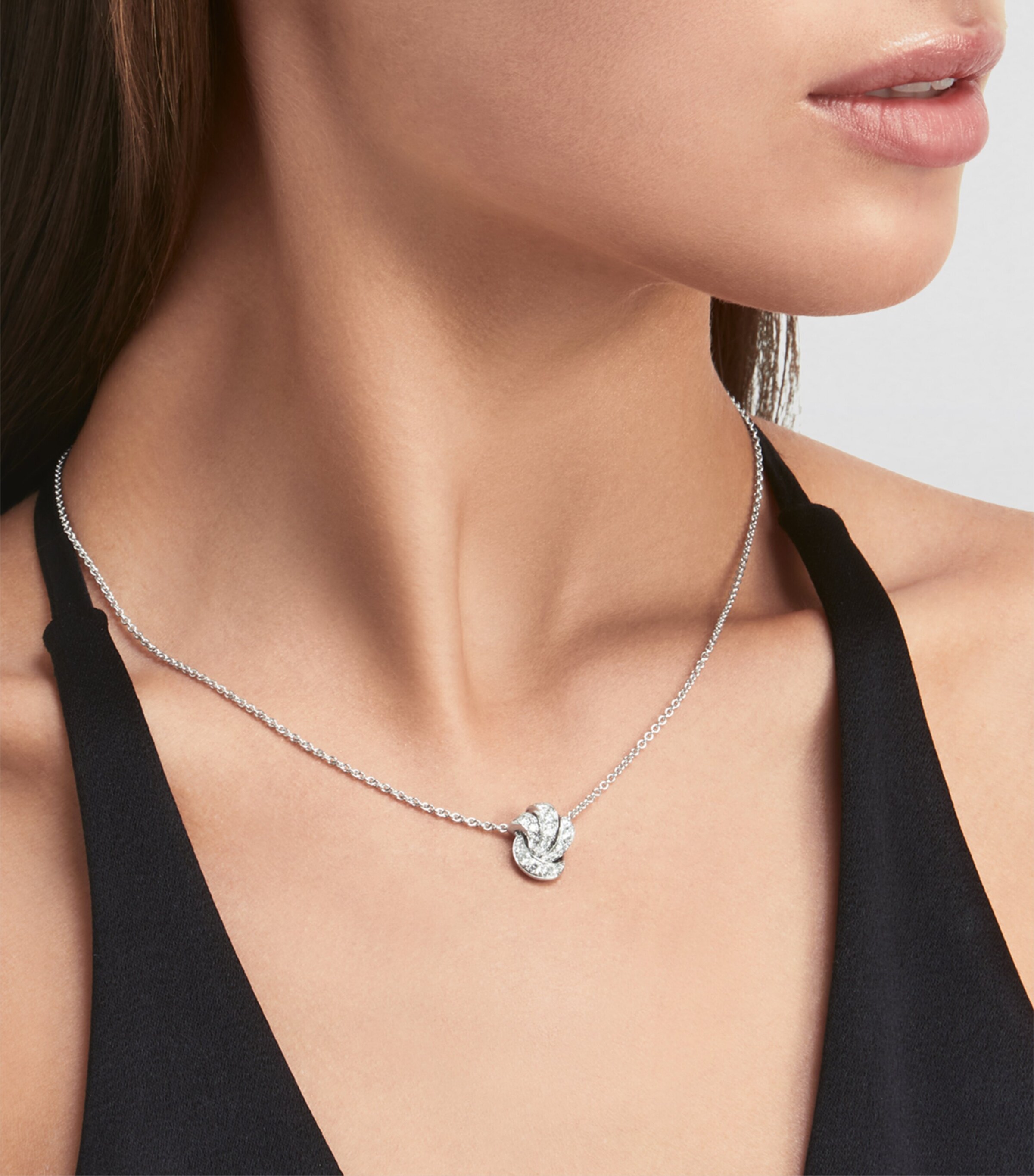 Graff White Gold and Diamond Tilda's Bow Necklace White Gold Image 3
