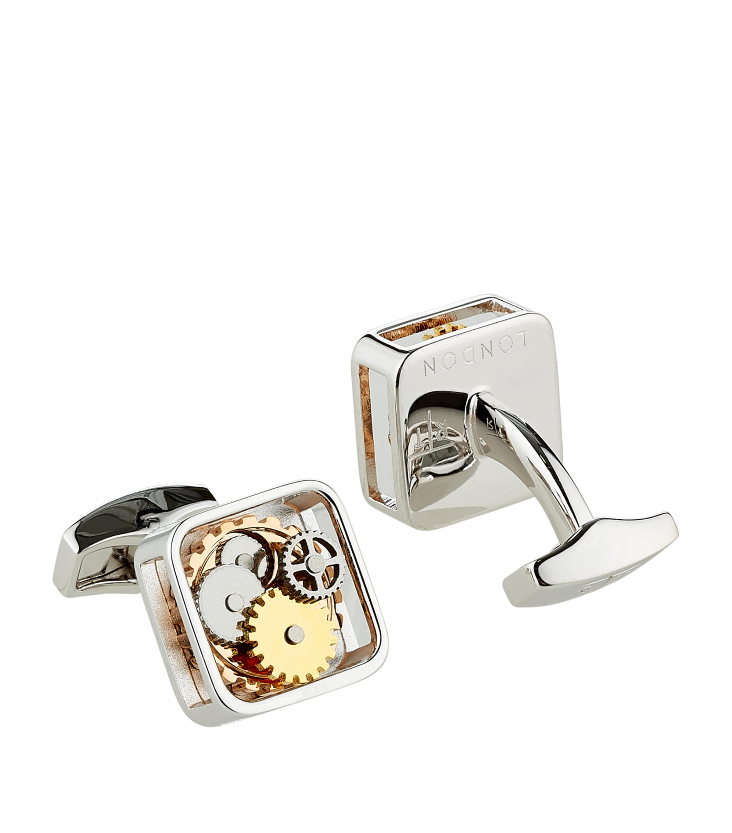 Square Gear Cufflinks SILVER SILVER Image 2