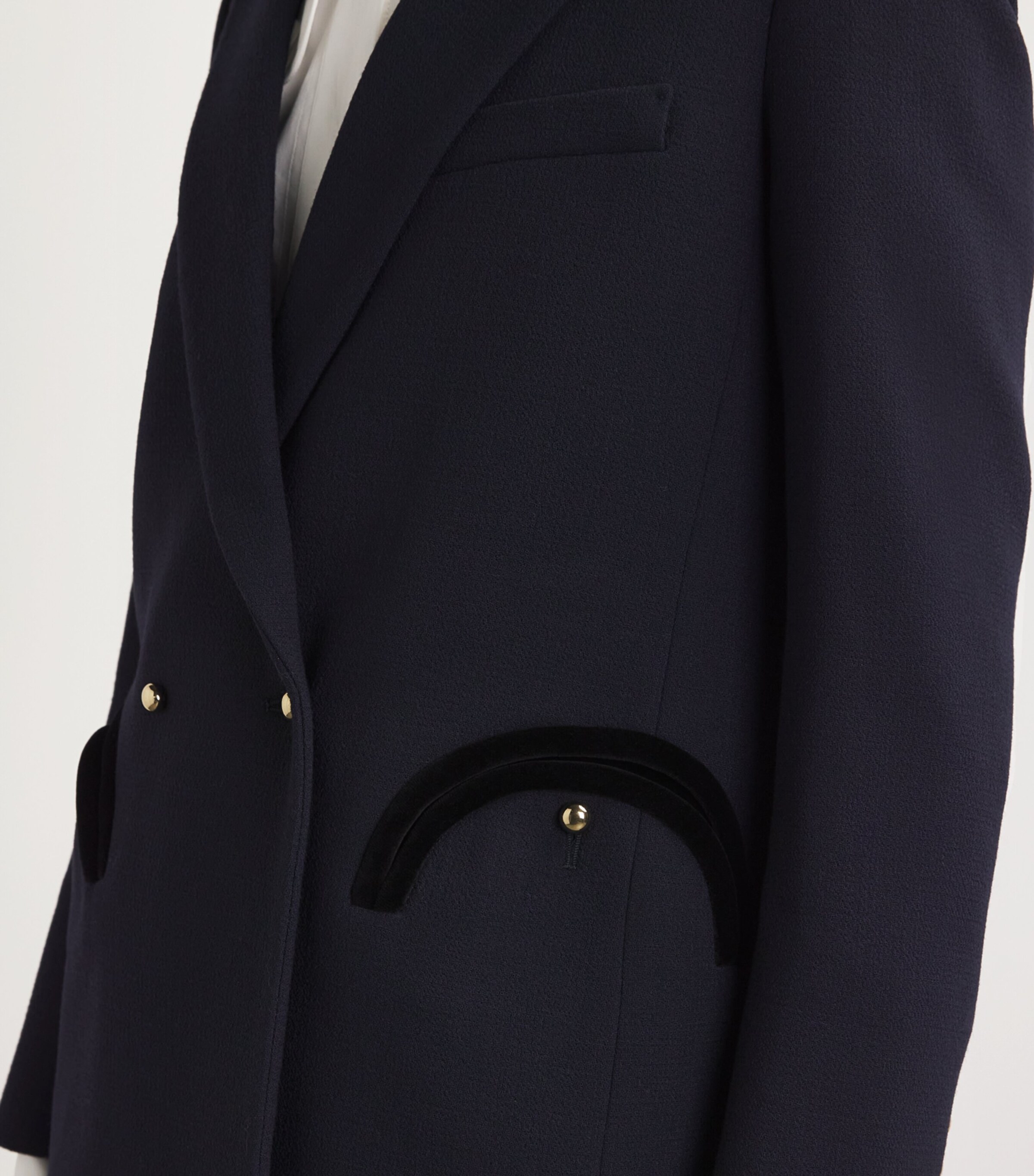 Blazé Milano Womens Virgin Wool Everyday Blazer Navy Image 6