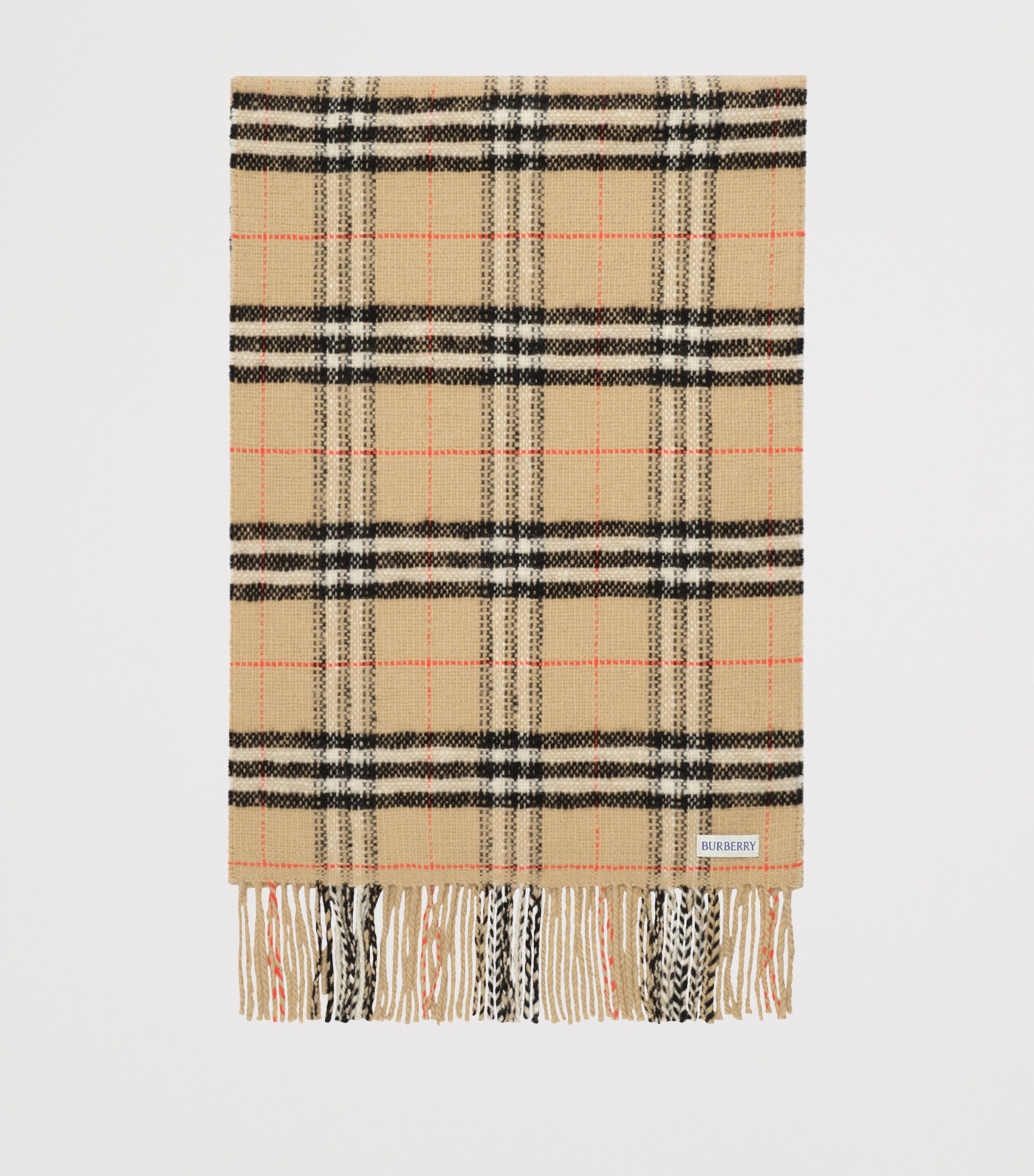 Burberry Cashmere Check Scarf Sand Image 2