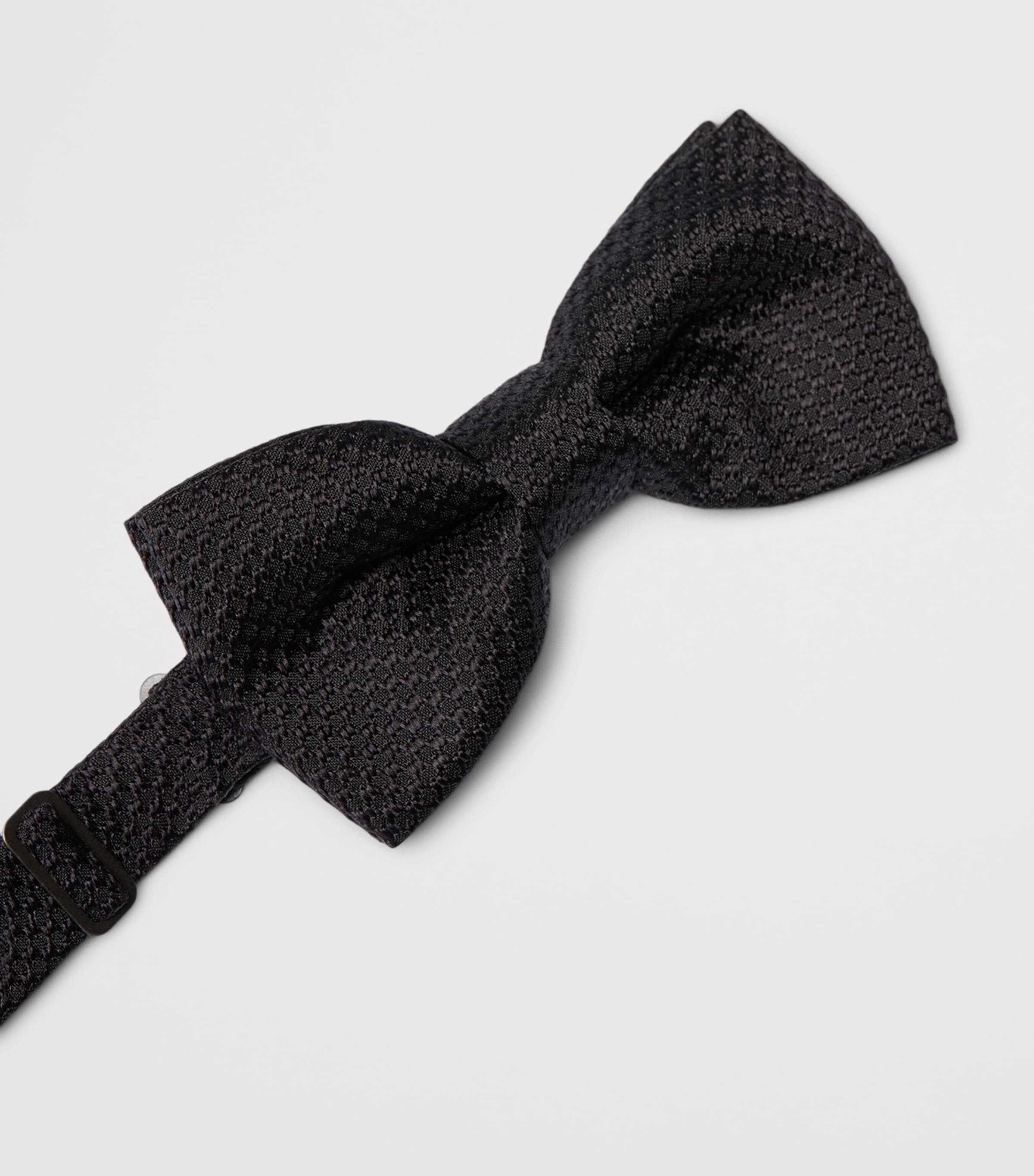 Silk Jacquard Classic Bow Tie BLACK Image 2