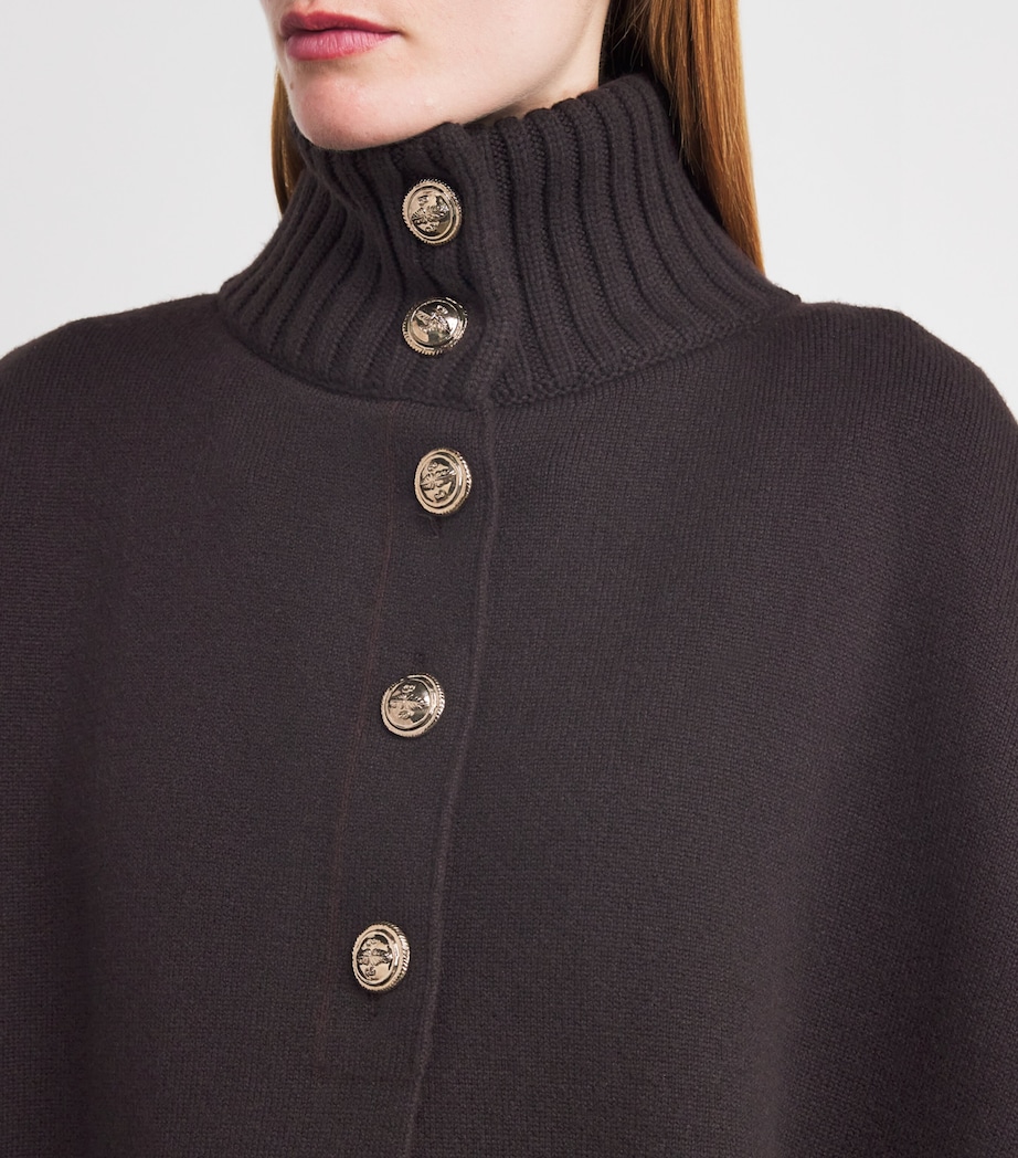 Cashmere Cape 668 DARK BROWN Image 6