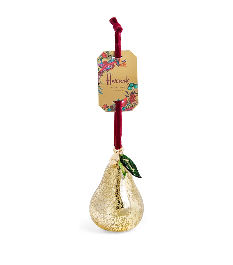 Glass Pear Tree Decoration SHINY GOLD Image 1