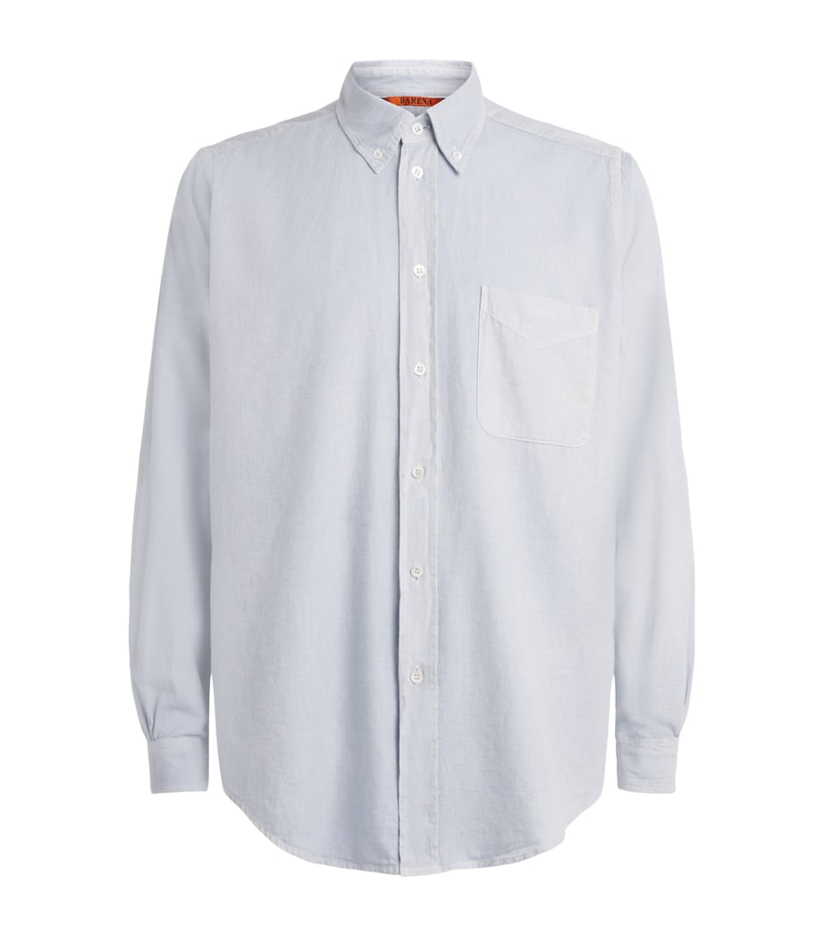 Barena Mens Flannel Shirt Cielo Image 1
