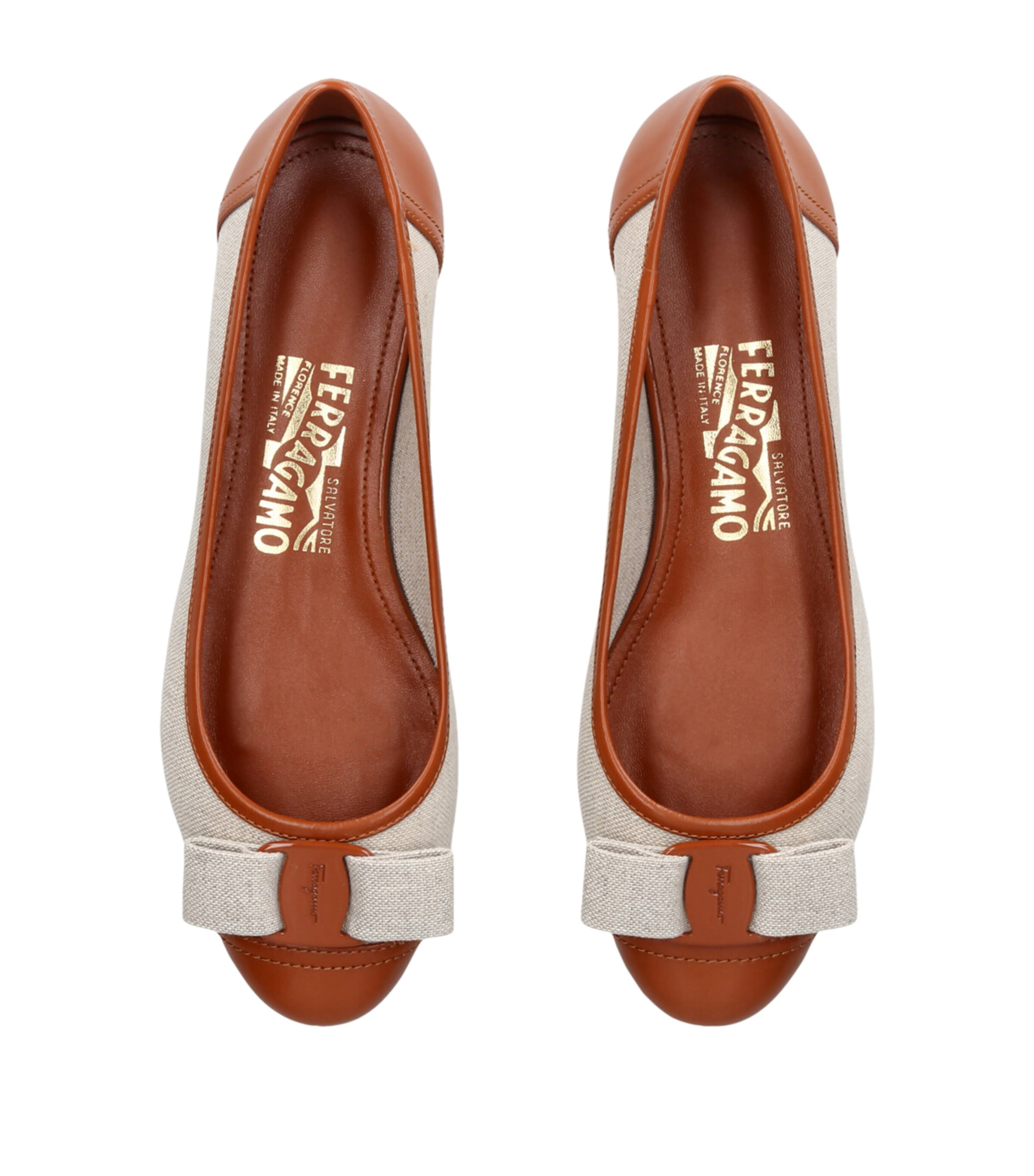 靴 Salvatore Ferragamo Varina 6M Salvatore Ferragamo Brown Varina Ballet Flats | Harrods UK