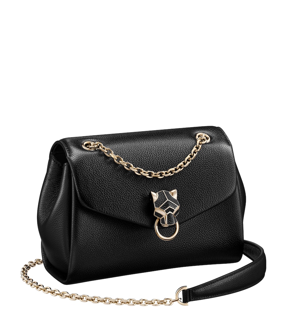 Small Leather Panthère de Cartier Shoulder Bag BLACK Image 1