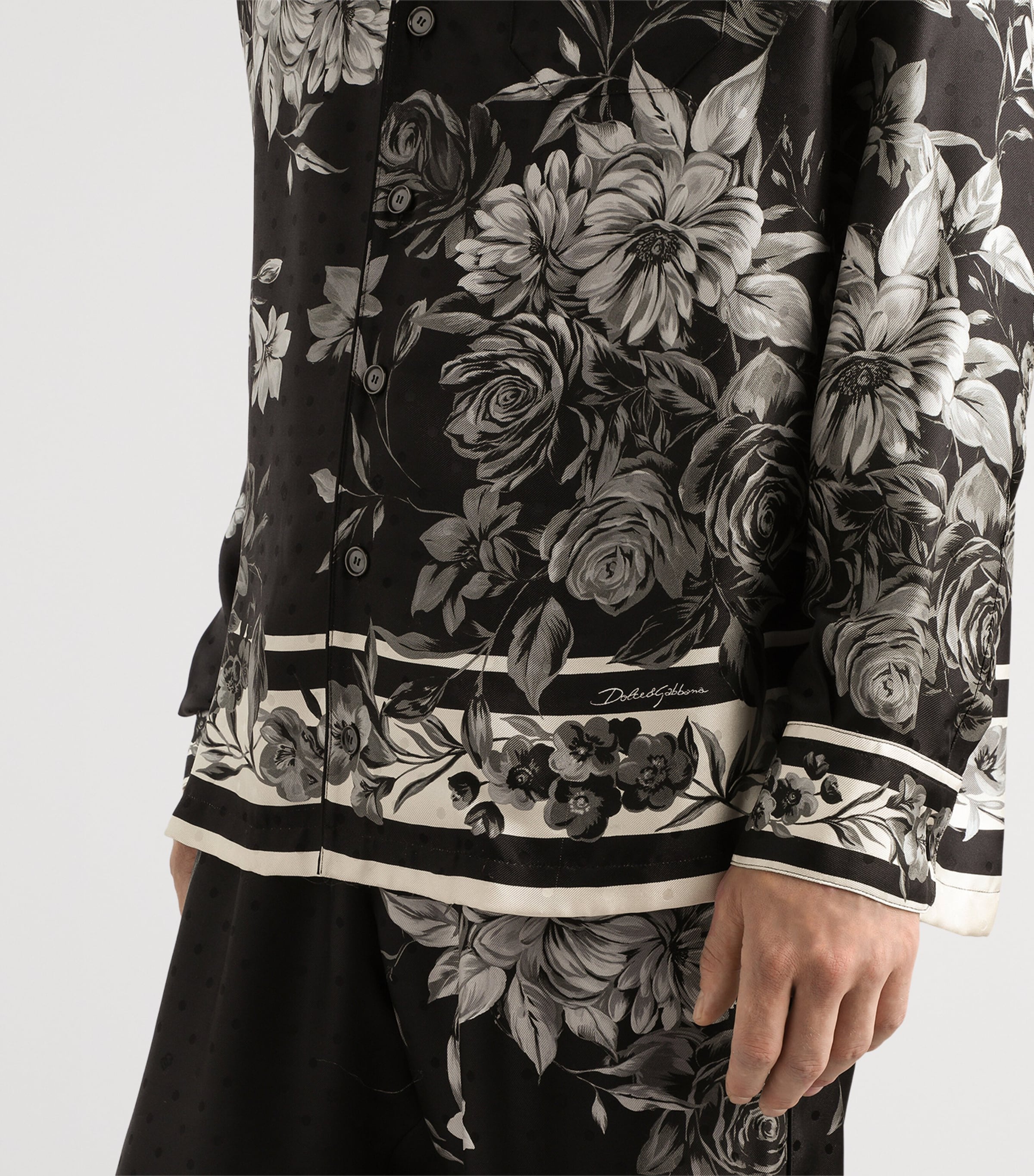 Silk Printed Shirt HN5ST-BOUQUET F Image 4