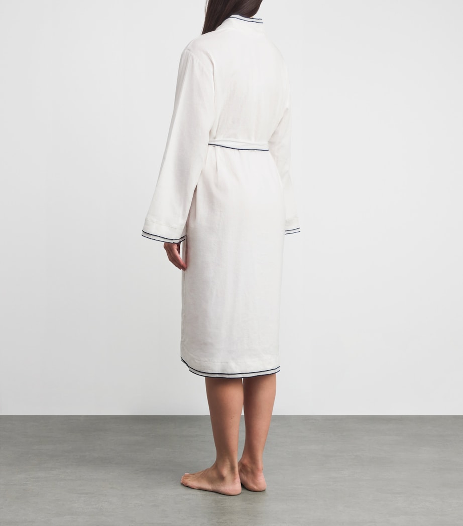 Linen-Blend Robe OW/NA OFF WHITE Image 3