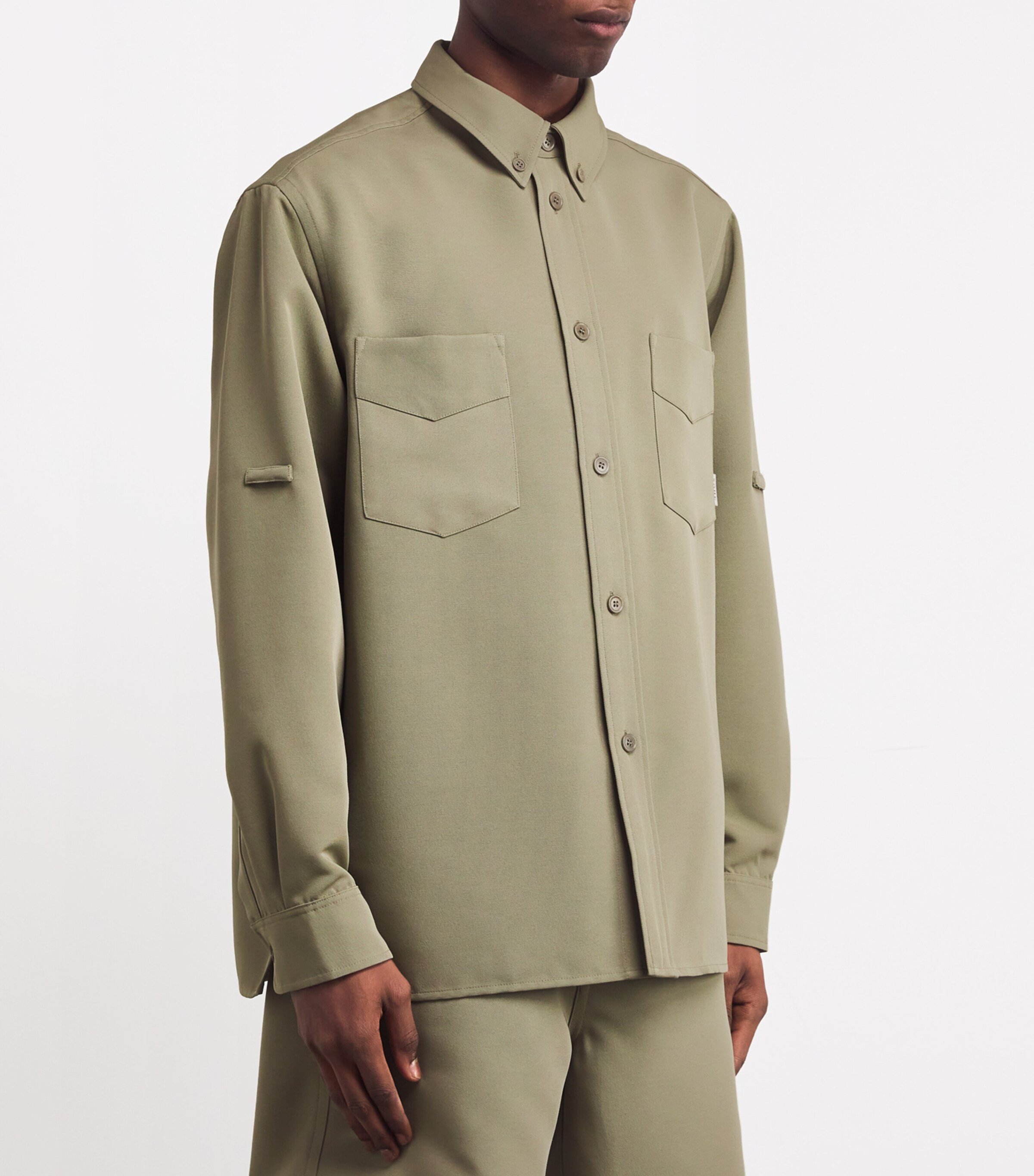 Cotton Utility Shirt 343 SAGE Image 3