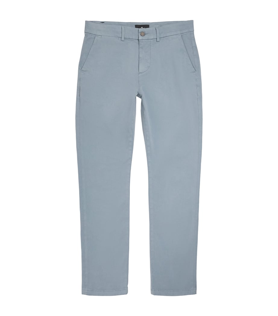 7 For All Mankind Mens Luxe Performance Regular Slimmy Straight Chinos Blue Image 1