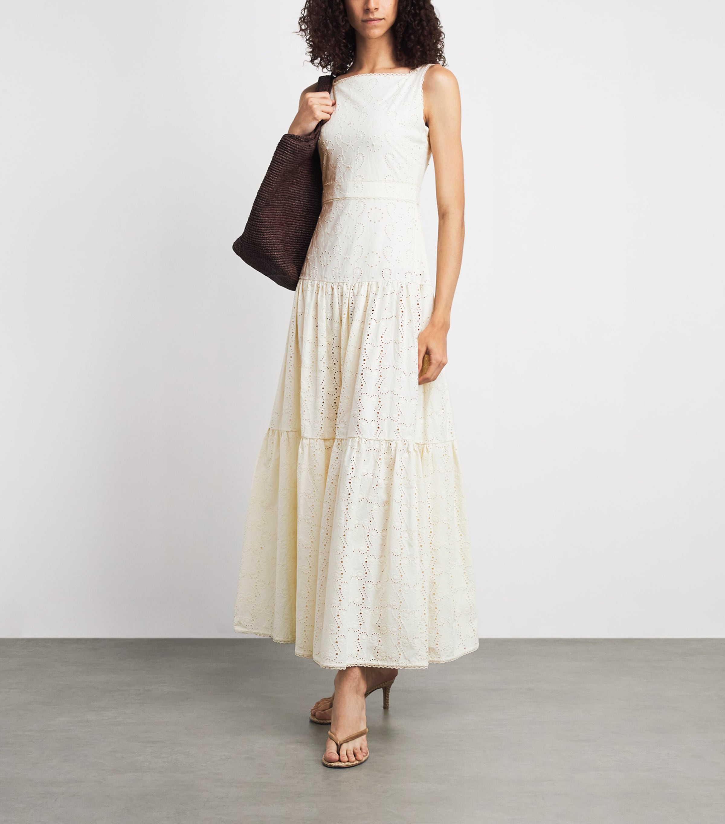 Agua By Agua Bendita Womens Cotton Abeja Playa Maxi Dress Image 2