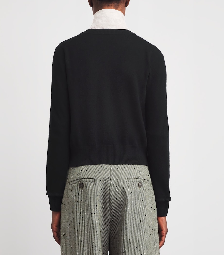 Wool-Cashmere Cardigan BLACK Image 4