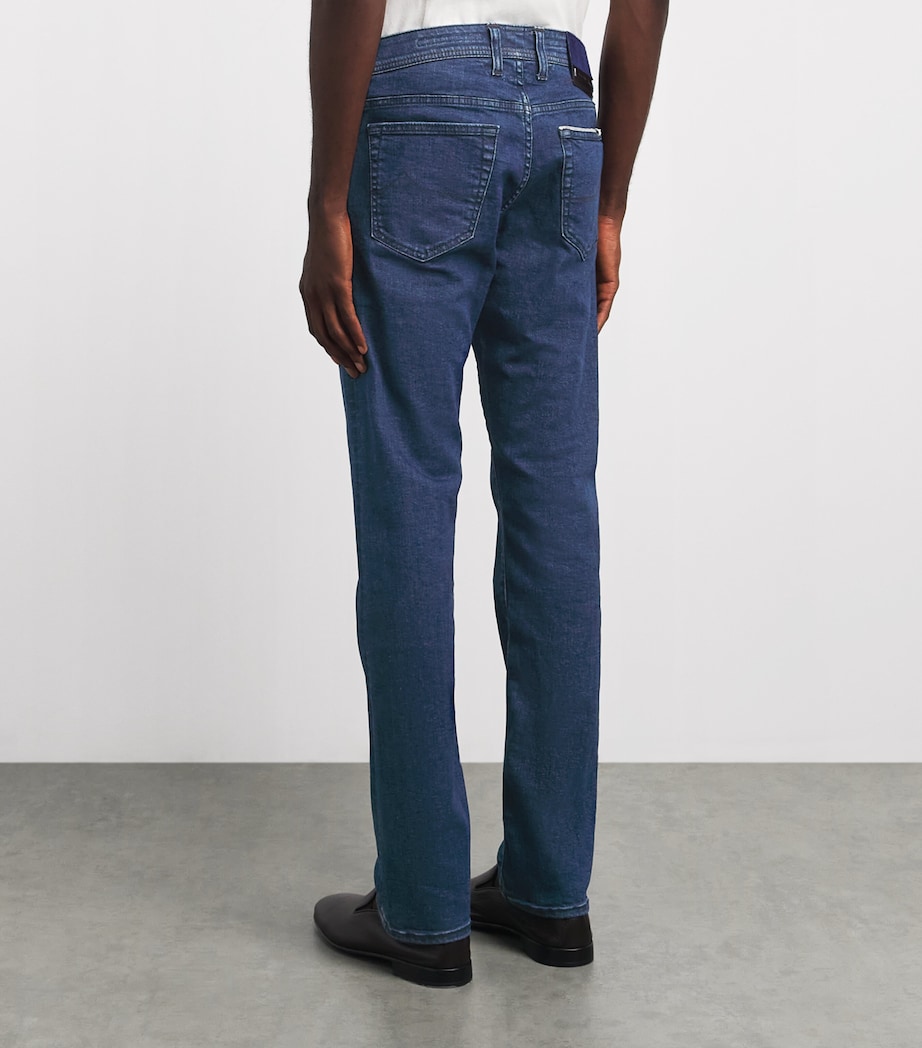 Jacob Cohën Mens Bard Slim Jeans Dark Blue Image 5