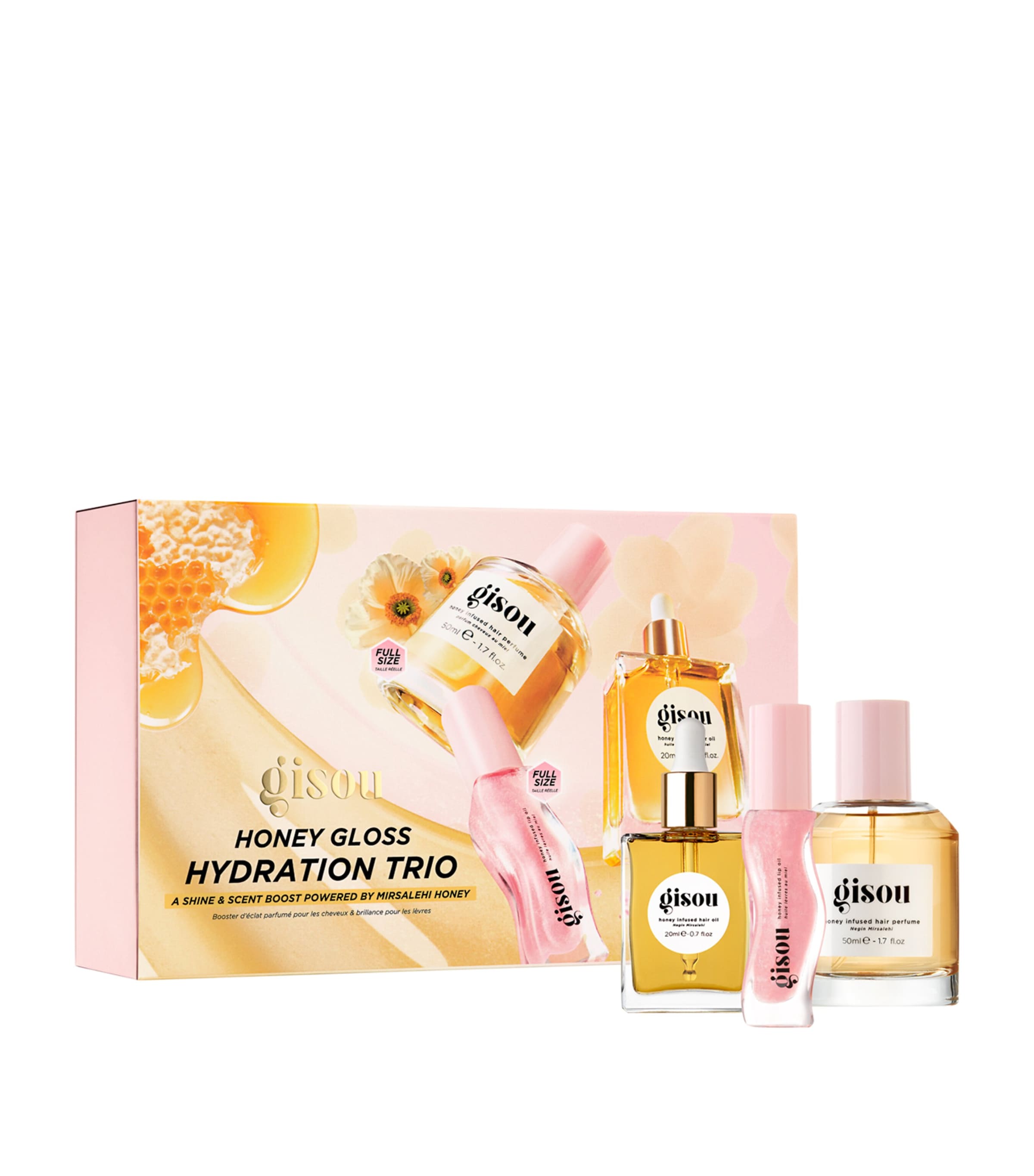 Gisou Honey Gloss Hydration Trio Gift Set (Worth £77) | Harrods UK