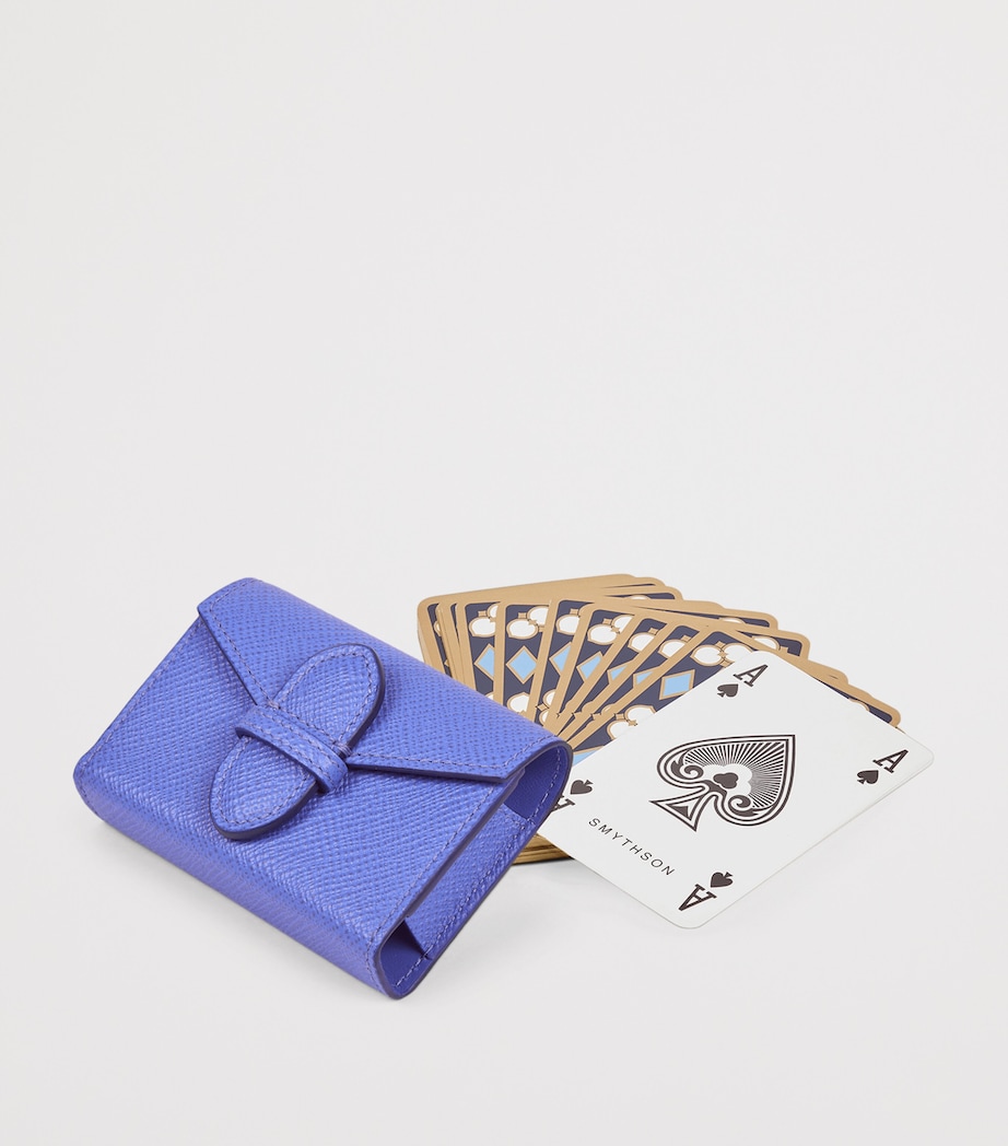 Smythson Calfskin Panama Playing Cards and Case Set Ultra Violet Image 4