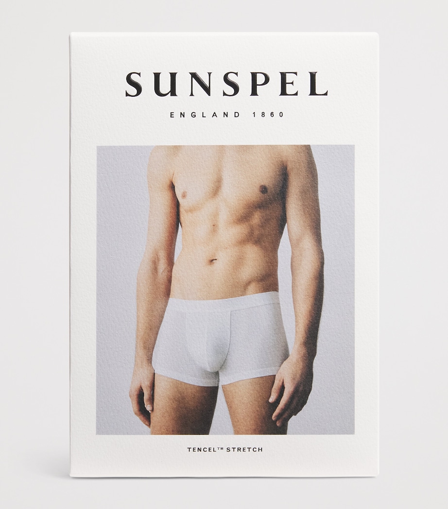 Sunspel Mens Stretch-Tencel Trunks Bkaa Black Image 4
