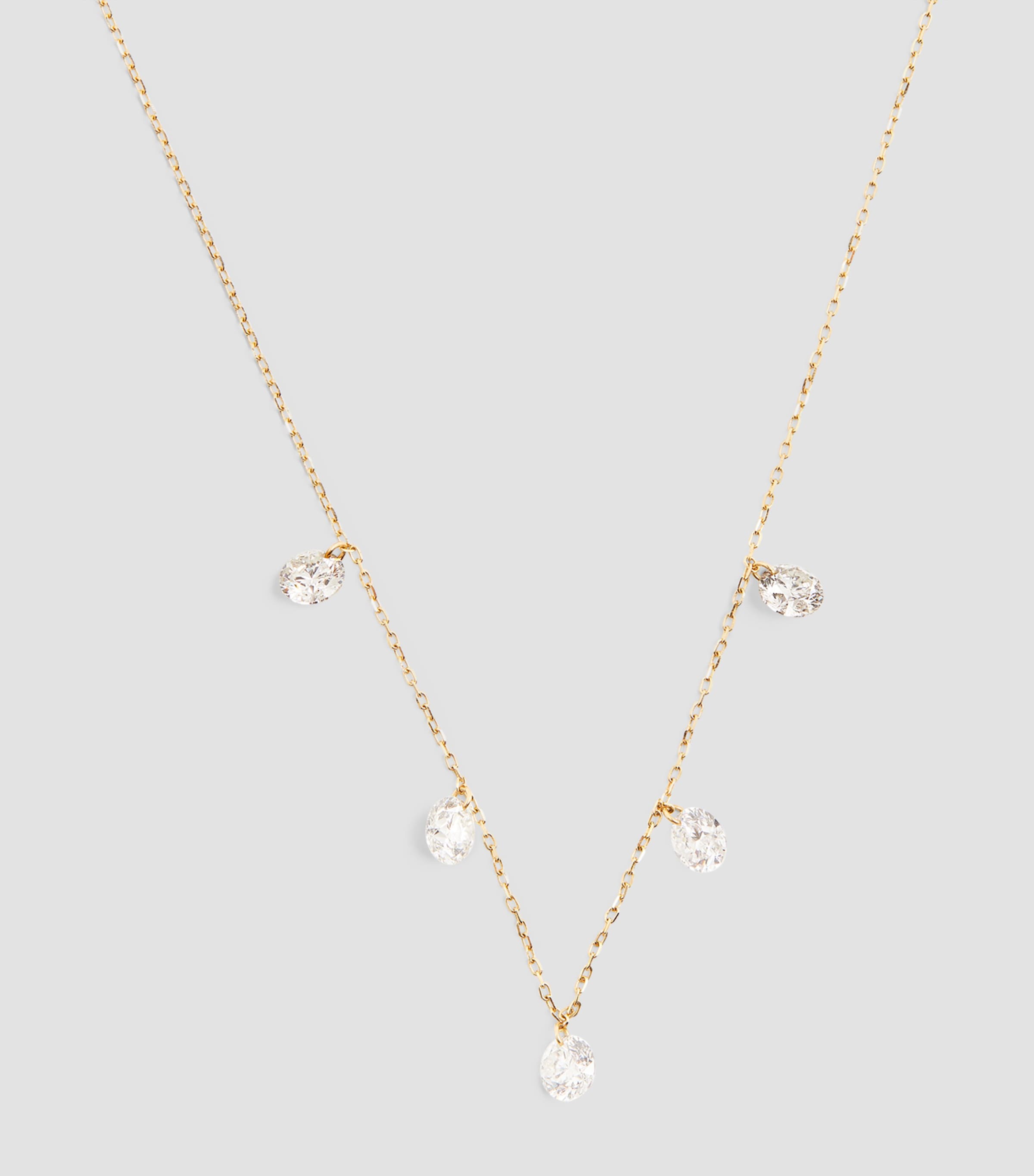 Yellow Gold and Diamond 5-Stone Danaé Necklace GOLD Image 2